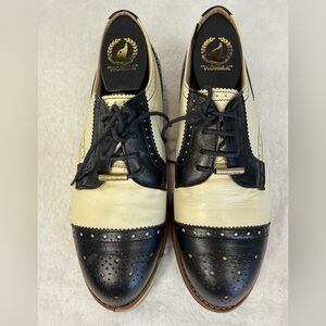 Honma Golf Shoes Womens 6 US Japan 23 EEE Triple Wide White & Black Metal Spikes